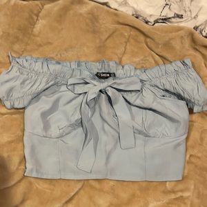 Off the shoulder crop top